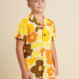 Jack & Jones Junior Boys Vibrant Yellow Shirts image 1