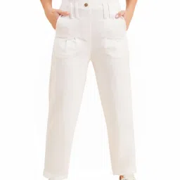 Sweet Dreams White Cotton Pants image 1