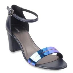 Mochi Women's Navy Ankle Strap Sandals image 2