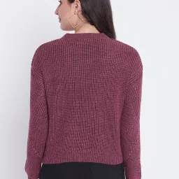 Duke Wine Self Design Sweater image 2