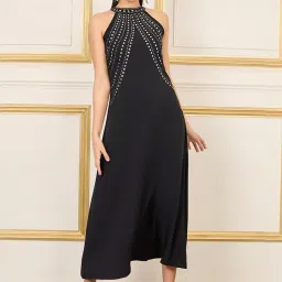 Styli Black Embellished Maxi Dress image 1