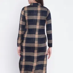 Duke Navy Checks Longline Sweater image 2