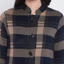 Duke Navy Checks Longline Sweater image 4