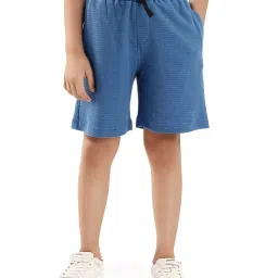 Rare Ones Boys Teal Cotton Solid Shorts image 1