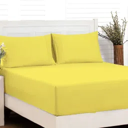 Maspar Yellow 100% Cotton 200 TC Bed Sheet Set image 2