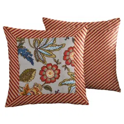 Living Roots Multicolor Jaipuri Printed Cotton Diwan Set Of 8 Pieces image 4