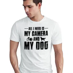 Seekbuylove Men Bio Finish Camera And Dog Round Neck Pure Cotton T-shirt-picture-17