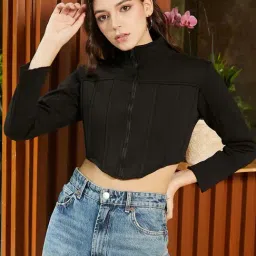 Campus Sutra Black Regular Fit Sweatshirt-image-37