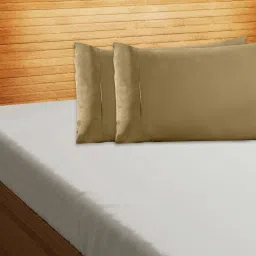 Maspar Sand Beige 100% Cotton 200 TC Pillow Covers - Set of 2 image 2