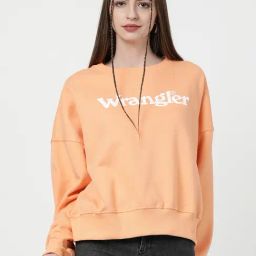 Wrangler Orange Cotton Graphic Pullover-picture-47