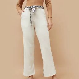 Code by Lifestyle Beige Polyester Regular Fit Striped Pants-picture-12