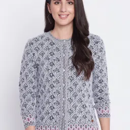 Duke Grey Self Design Sweater image 1