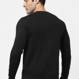 Jack & Jones Black Cotton Regular Fit Printed SweatShirt image 2