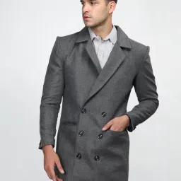 Chkokko Grey Relaxed Fit Solid Coats-picture-29