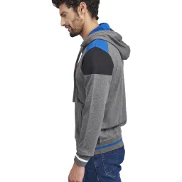 Beverly Hills Polo Club Dark Grey Cotton Regular Fit Hooded Sweatshirt image 3