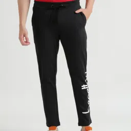 United Colors Of Benetton Black Cotton Slim fit Printed Trackpants image 1