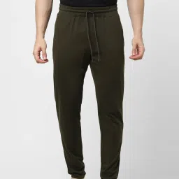 Jack & Jones Olive Cotton Regular Fit Trackpants image 1