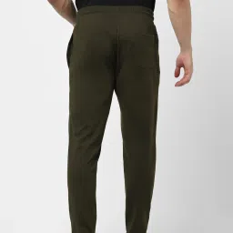 Jack & Jones Olive Cotton Regular Fit Trackpants image 2
