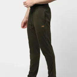 Jack & Jones Olive Cotton Regular Fit Trackpants image 3