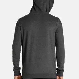 Puma Fleece Dark Grey Slim Fit Hooded Jacket image 2