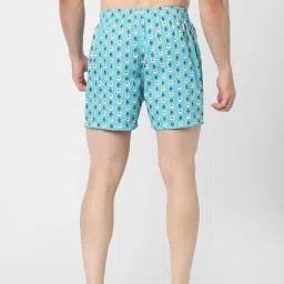 Jack & Jones Sky Blue Cotton Regular Fit Printed Boxers image 2