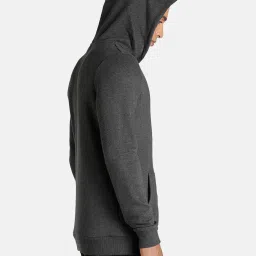 Puma Fleece Dark Grey Slim Fit Hooded Jacket image 4