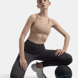 Jockey 1380 Womens Wirefree Padded Super Combed Cotton Racerback Styling Active Bra(Prints May Vary) image 5