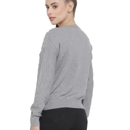 Mafadeny Grey Embellished Cardigan image 2