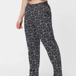 Jack & Jones Black Cotton Regular Fit Printed Pyjamas image 3