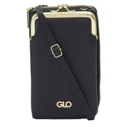 Globus Black Textured Medium Sling Handbag-image-85
