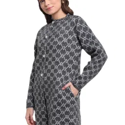 Global Republic Grey Printed Coat image 3