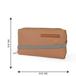 Baggit Beige Solid Zip Around Wallet for Women image 5