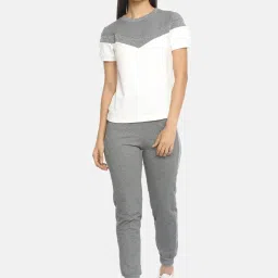 ISU White & Grey T-Shirt With Joggers image 1