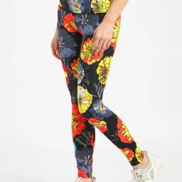 Adidas Black Printed BT W FLOWER Tights image 3