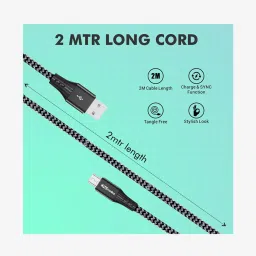 Portronics Konnect A 2M POR-1263 Micro USB (Black) image 5