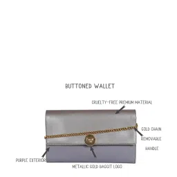Baggit Grey Paneled Wallet for Women image 5