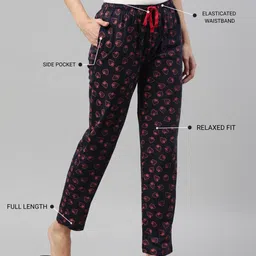 Kryptic Pack Of 2 Printed Pure Cotton Relaxed-Fit Lounge Pants image 3
