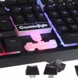 Cosmic Byte Cb-Gk-05 Titan Wired Gaming Keyboard With Aluminum Body Rainbow Backlit Keycaps Braided Cable image 4