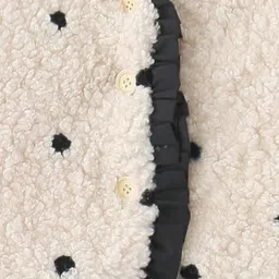 StyleCast x Revolte Girls Polka Dots Monochrome Shawl Collar Princess Coat image 5