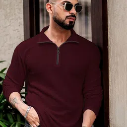 SZN Men V-Neck Regular Fit T-shirt-picture-19