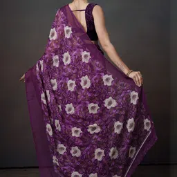NIRMAL CREATION Floral Poly Georgette Saree image 4