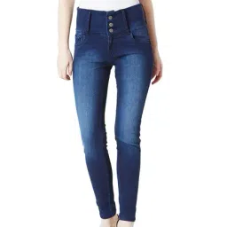 Miss Chase Blue Cotton Skinny Fit Jeans-image-51