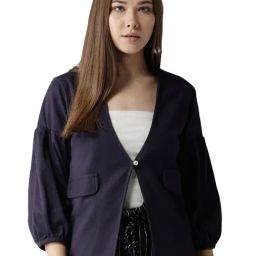 Style Quotient Navy Cotton Shrug-picture-18