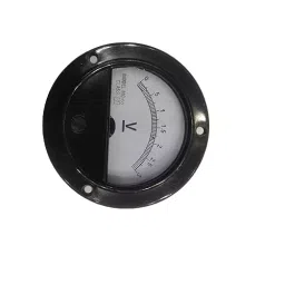 NS 0-50 V Range and 76.2 mm (3 Inch) Size Round Shape Black Voltmeter for Laboratories image 1