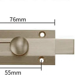 VICTAC 3 inch Heavy Duty Small Pure Brass Door Zen Baby Latch Tower Bolt for Home, Bathroom, Kitchen,Office .Antique Brass (Pack of 1 Pc.) image 4