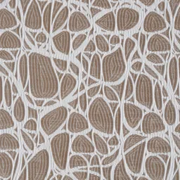 HOSTA HOMES Brown & White Set of 2 Geometric Long Door Curtain image 3