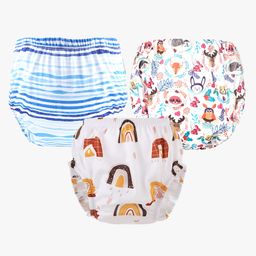 Chinmay Kids Baby Panty Boys and Girls Reusable Washable Printed Panty Pack of 3-picture-12