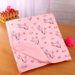 Simply Terry Knit Towel with Unicorn Print L 85 x B 85 cm - Pink-picture-30