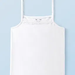 Honeyhap Premium Cotton Solid Colour Slips With Bio Finish Pack of 2 - White & Navy Blue image 2