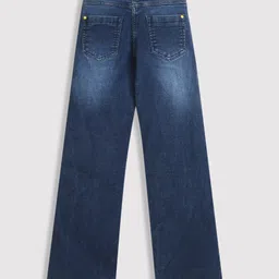 Tiny Girl Denim Button Embellished Jeans - Dark Blue image 3